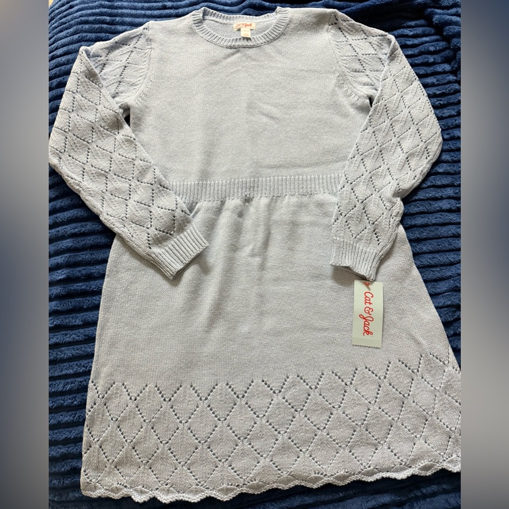 Cat & Jack Light Blue Knit Dress